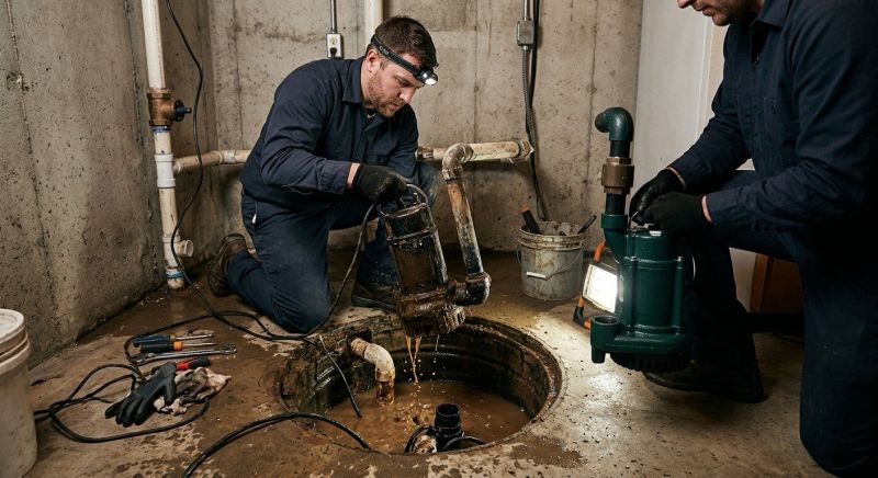 Sump Pump Relocation in Huntsville, AL